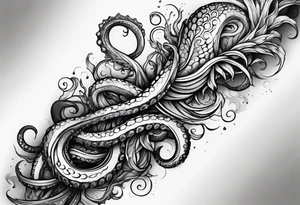 tentacles holding a joint tattoo idea