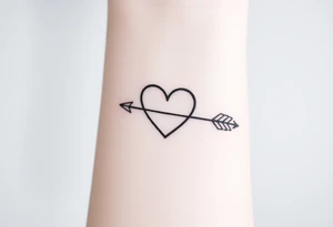 Heart arrow 3_26_1973 tattoo idea