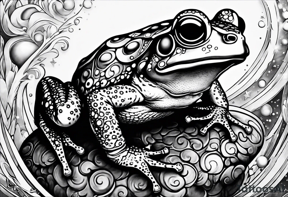 Toad pointing at space tattoo idea