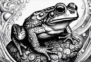 Toad pointing at space tattoo idea