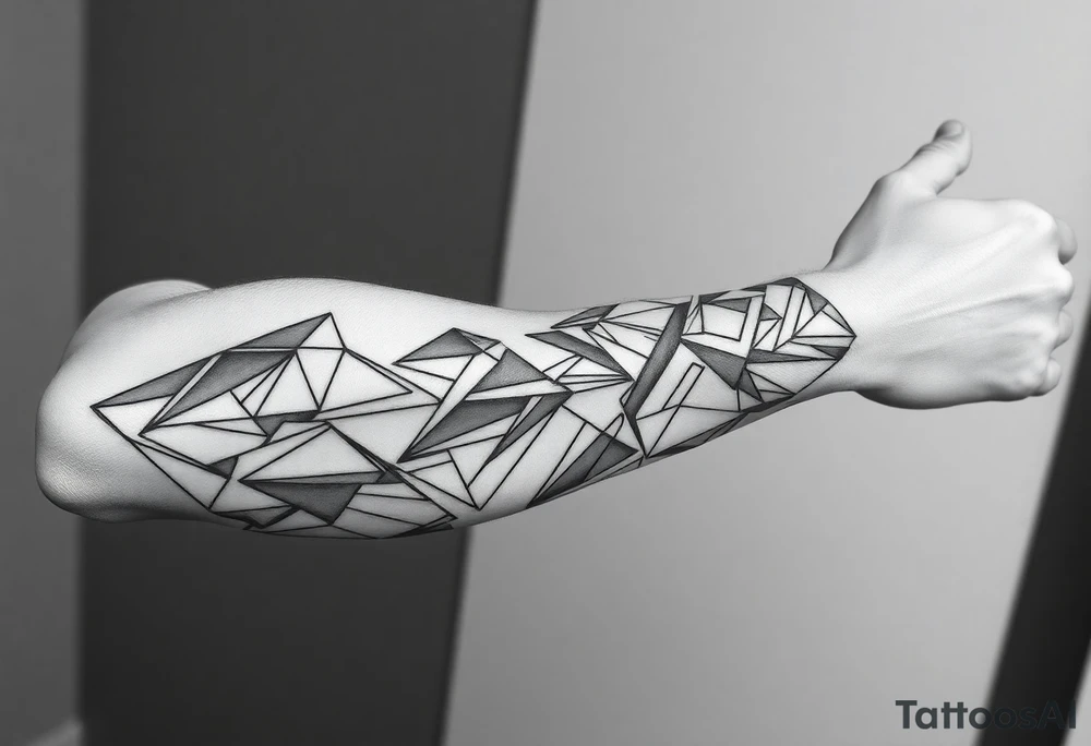 geometric lines tattoo idea