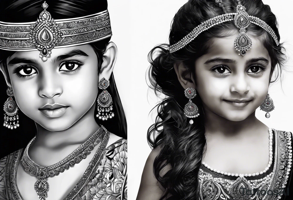 Kids names “Raaj” and “Reign”. The number 11. And both their names mean royalty so include that tattoo idea