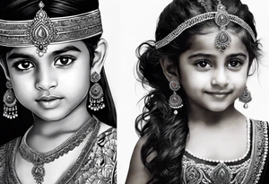 Kids names “Raaj” and “Reign”. The number 11. And both their names mean royalty so include that tattoo idea