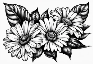 3 daisys tattoo idea