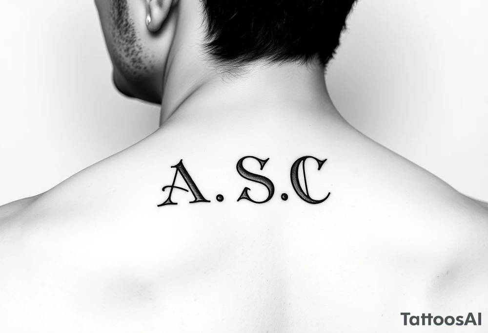 Initials A.S.C on the side of the wrist near the bone more basic tattoo idea