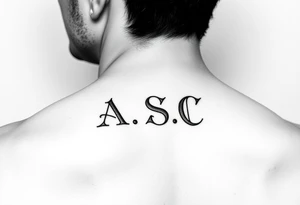 Initials A.S.C on the side of the wrist near the bone more basic tattoo idea