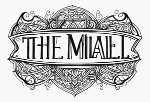 The names michael and mikeyla overlining tattoo idea