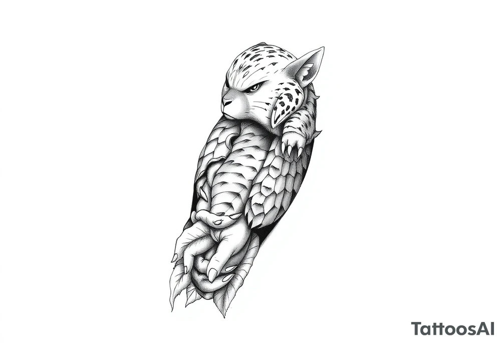 Idea for jungle tattoo to include a piece for my wife and child. tattoo idea