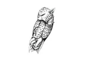 Idea for jungle tattoo to include a piece for my wife and child. tattoo idea