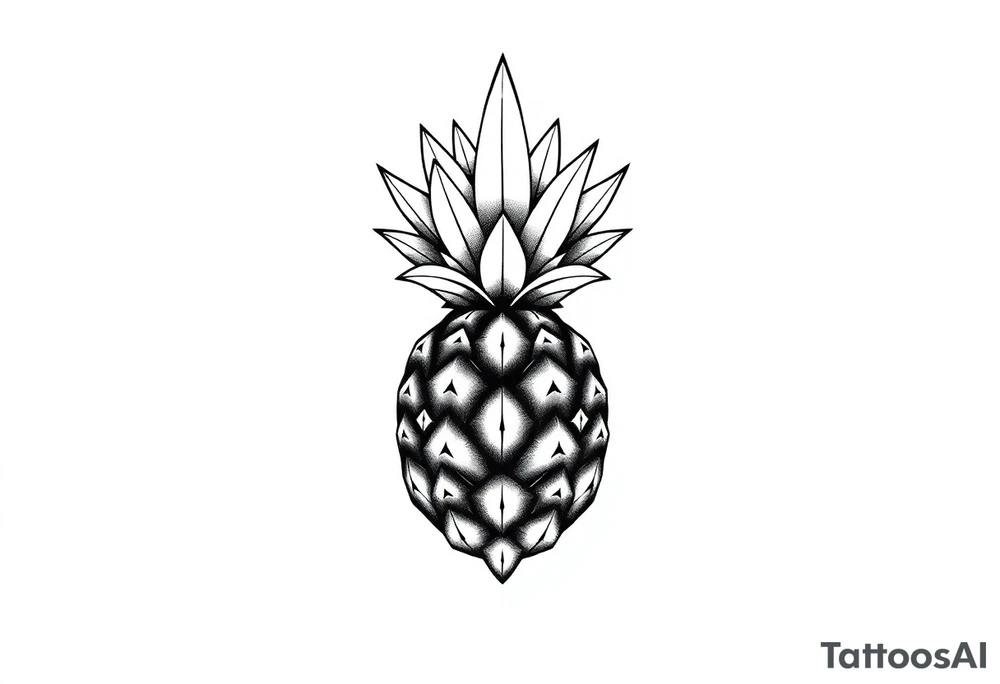 Crown pineapple vagina anus tattoo idea