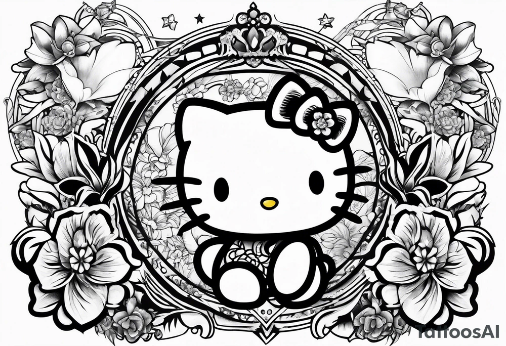 Hello kitty and friends tattoo idea