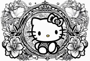 Hello kitty and friends tattoo idea