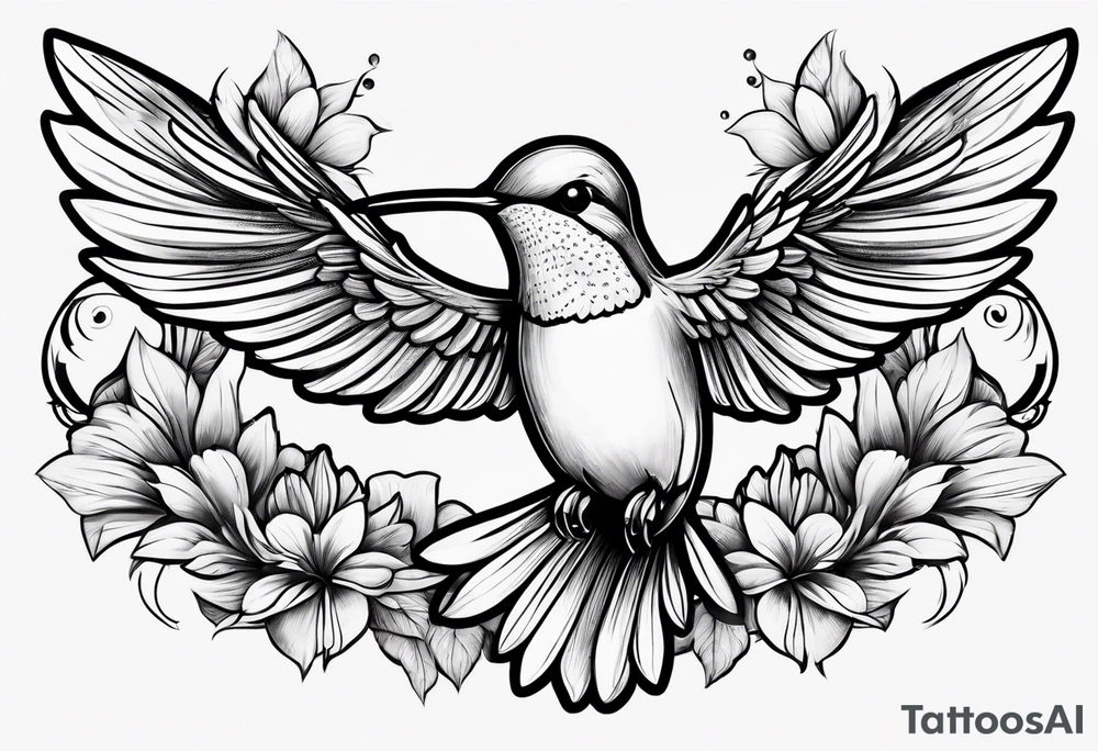 hummingbird tattoo idea
