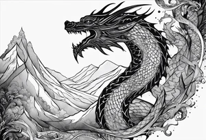 a book with pages falling out that turn into dragons tattoo idea