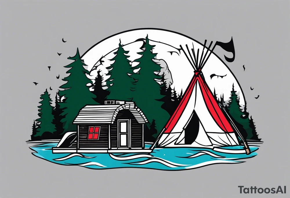 camp crystal lake and jason vorhees tattoo idea