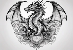 symetrical dragon tattoo idea