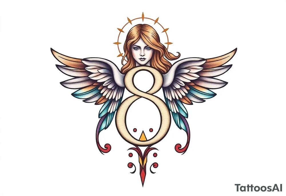 angelic life path number 8 with an INTJ personality tattoo idea