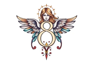 angelic life path number 8 with an INTJ personality tattoo idea