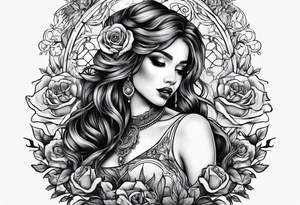 Girl falls in love with death tattoo idea