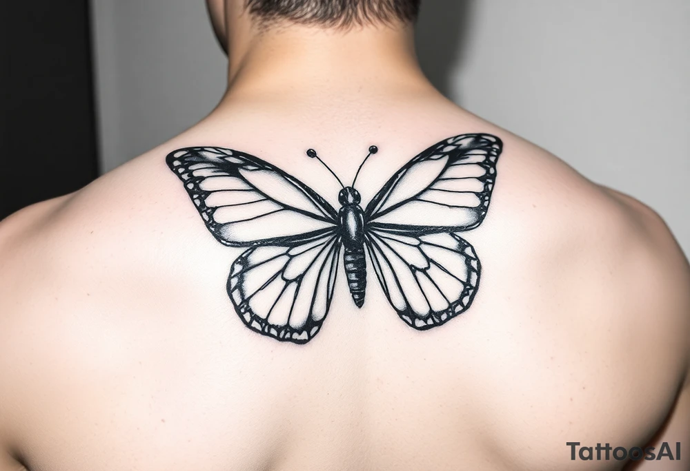 Butterfly that says she stayed tattoo idea