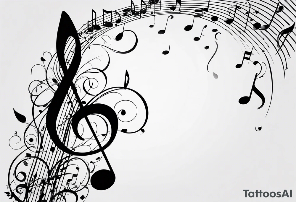 Music notes SIMPLE tattoo idea
