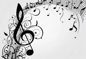 Music notes SIMPLE tattoo idea