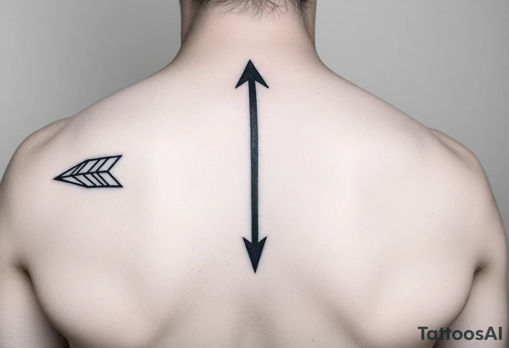 create an arrow that show down tattoo idea