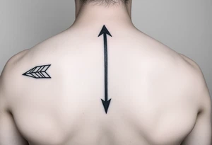 create an arrow that show down tattoo idea