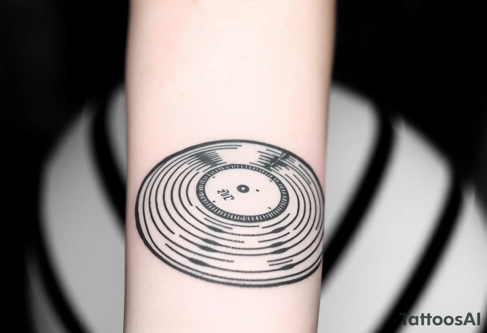 vinyl record tattoo idea
