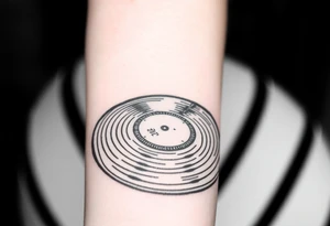 vinyl record tattoo idea