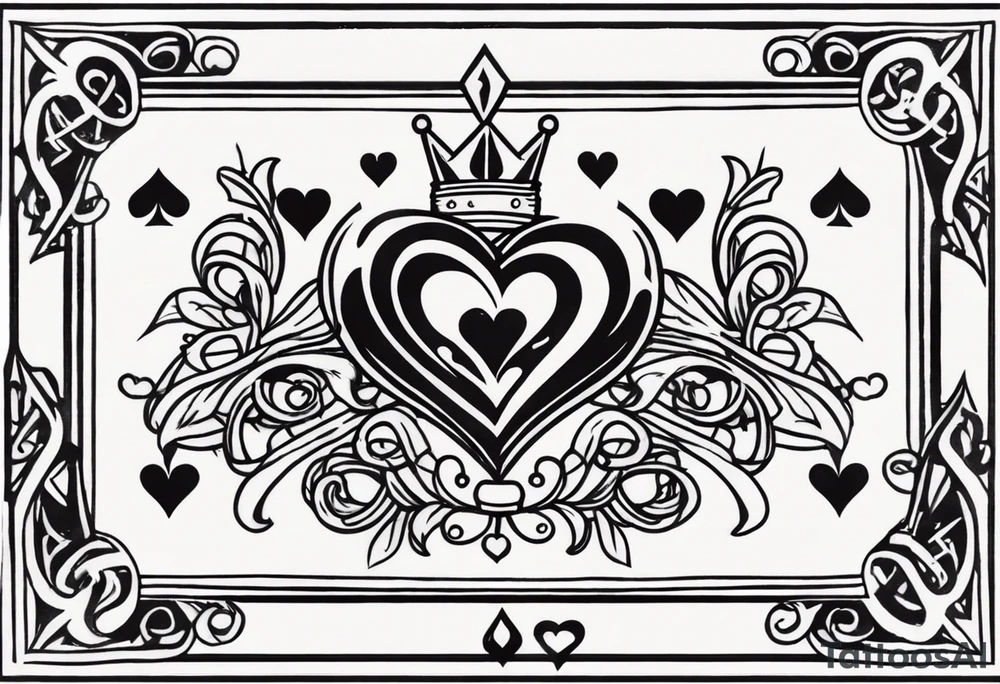 Jack of hearts card tattoo idea