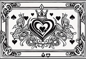 Jack of hearts card tattoo idea