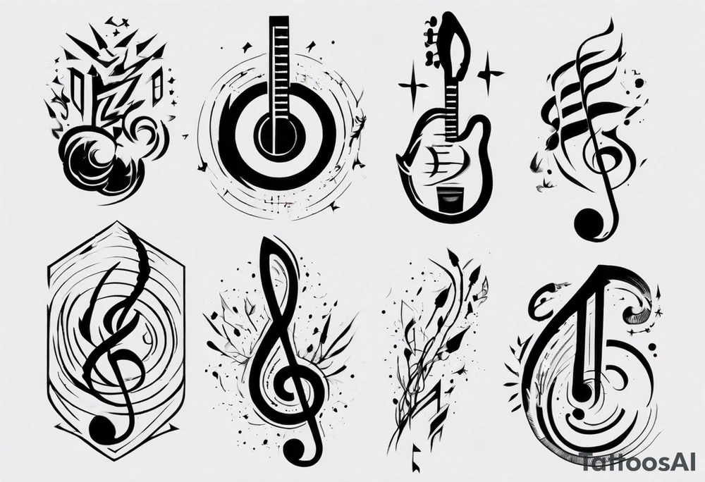 Friendship music tattoo idea