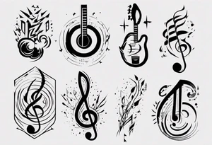 Friendship music tattoo idea