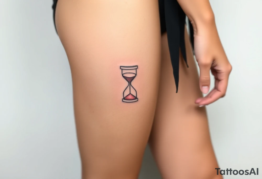 Wood hourglass tattoo idea