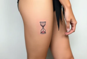 Wood hourglass tattoo idea