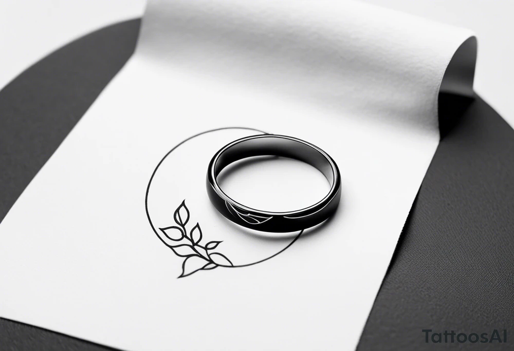 Wedding ring tattoo for man tattoo idea