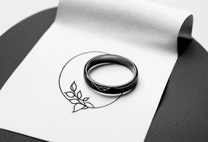 Wedding ring tattoo for man tattoo idea