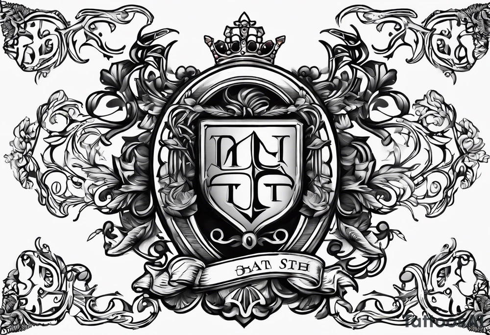 Family crest of the Basta surname tattoo idea