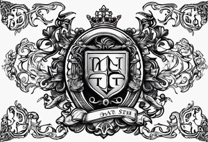 Family crest of the Basta surname tattoo idea