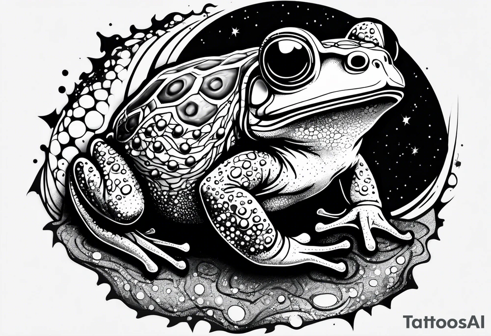 Toad pointing at space tattoo idea
