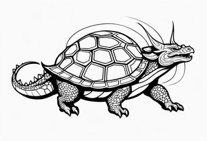 dragon with turtle shell tattoo idea