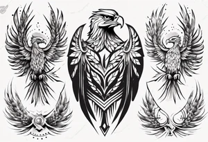 goddess wheat eagle tattoo idea