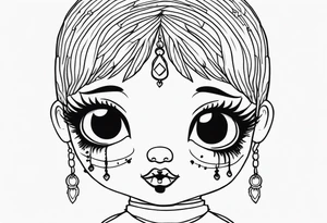 Haunting Creepy Doll tattoo idea