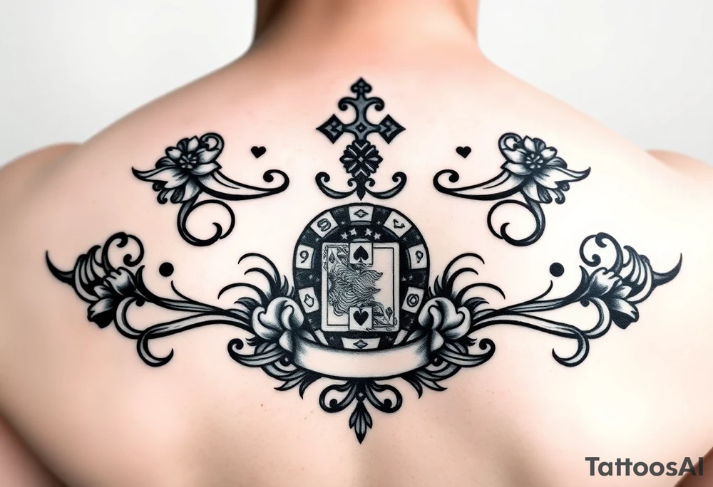 Memorial for grandma who loved gambling tattoo idea