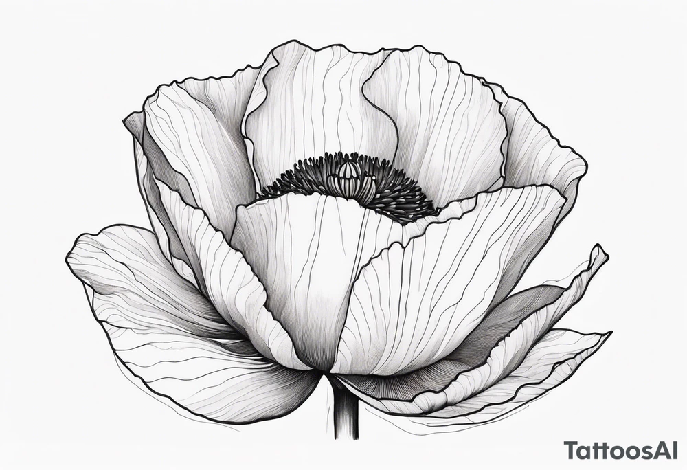 GLOBE INSIDE POPPY FLOWER BUD tattoo idea