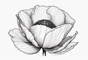 GLOBE INSIDE POPPY FLOWER BUD tattoo idea