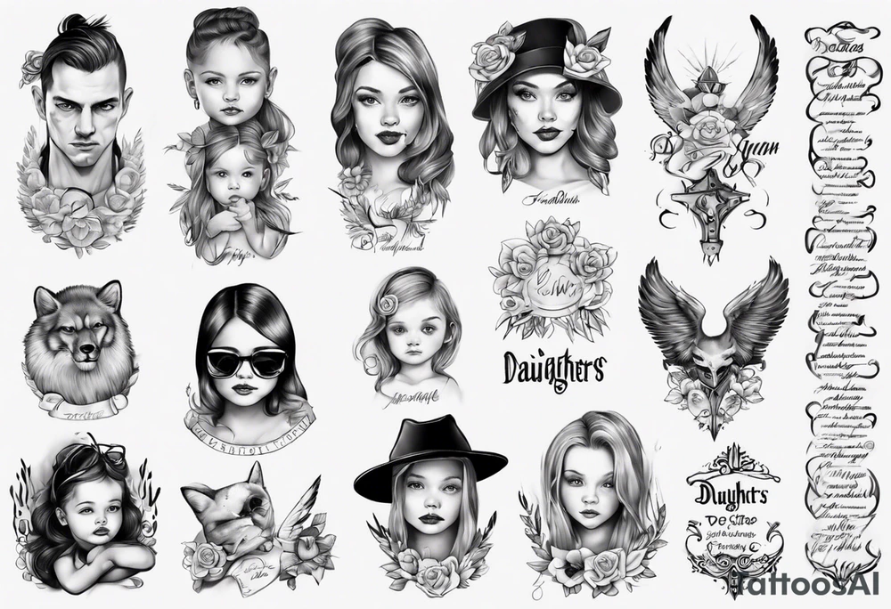 Daughters name tattoo idea