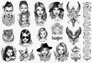 Daughters name tattoo idea