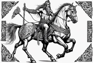 Norse god meili on horse tattoo idea